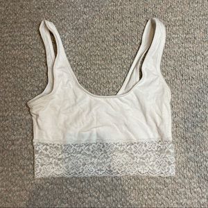 white hollister crop top